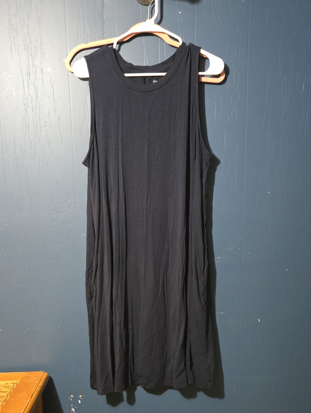 Time and Tru Navy Blue Midi Tank Dress